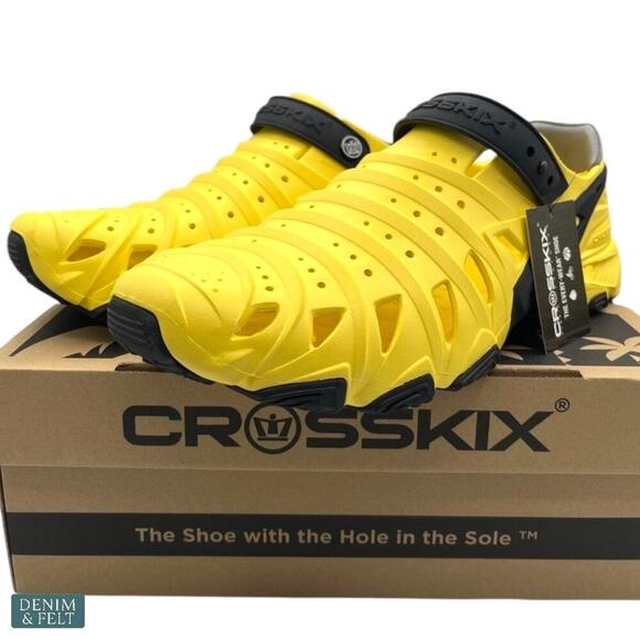 Crosskix 2.0 Yellowjacket Hybrid Water Shoes Bright Yellow Foam Slip-On NEW-NIB - Picture 8 of 15